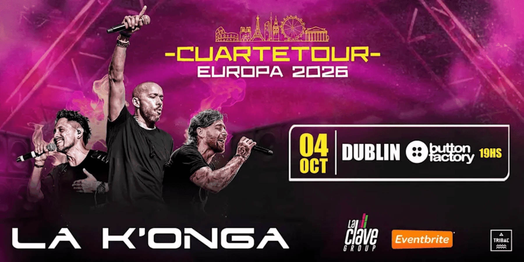 La Konga Cuartetour Europa 2026 Dublin