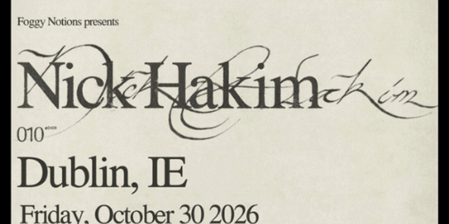 Nick Hakim live music Dublin city centre